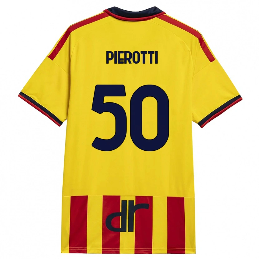 Danxen Mujer Camiseta Santiago Pierotti #50 Amarillo Rojo 1ª Equipación 2026/27 La Camisa