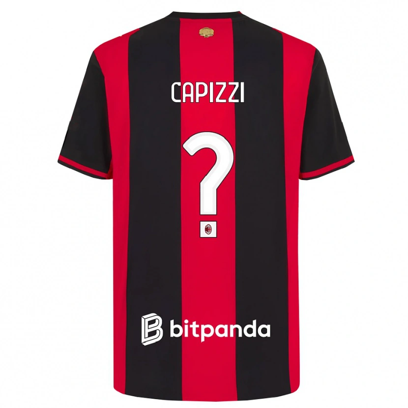 Danxen Mujer Camiseta Edoardo Capizzi #0 Rojo Negro Blanco 1ª Equipación 2026/27 La Camisa