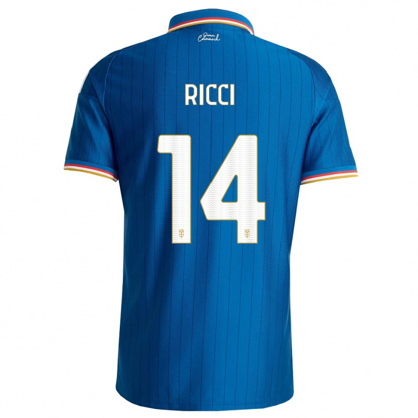 Danxen Mujer Camiseta Samuele Ricci #14 Azul Blanco Rojo 1ª Equipación 2026/27 La Camisa