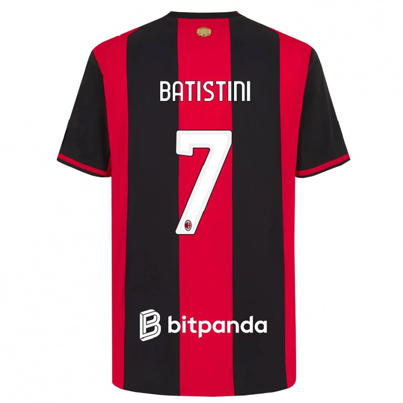 Danxen Mujer Camiseta Simone Batistini #7 Rojo Negro Blanco 1ª Equipación 2026/27 La Camisa