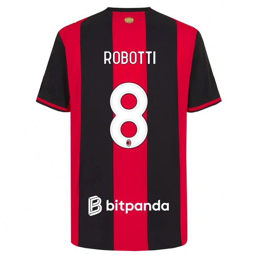 Danxen Mujer Camiseta Giovanni Robotti #8 Rojo Negro Blanco 1ª Equipación 2026/27 La Camisa