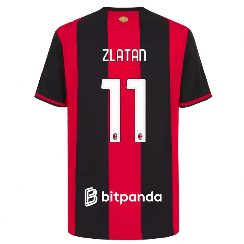 Danxen Mujer Camiseta Zlatan Ibrahimovic #11 Rojo Negro Blanco 1ª Equipación 2026/27 La Camisa