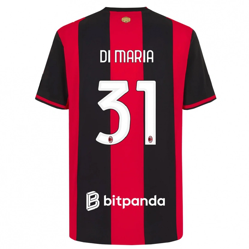 Danxen Mujer Camiseta Alessandro Di Maria #31 Rojo Negro Blanco 1ª Equipación 2026/27 La Camisa