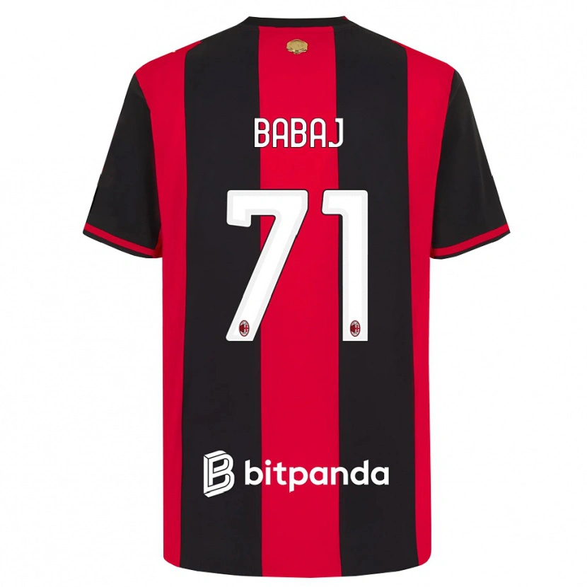 Danxen Mujer Camiseta Aron Babaj #71 Rojo Negro Blanco 1ª Equipación 2026/27 La Camisa