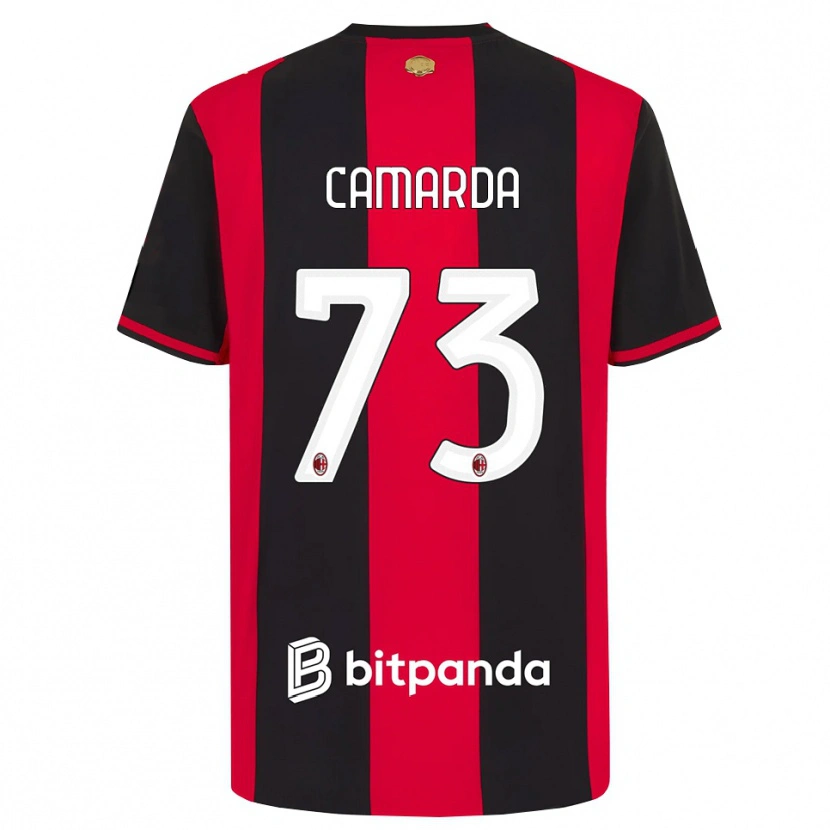 Danxen Mujer Camiseta Francesco Camarda #73 Rojo Negro Blanco 1ª Equipación 2026/27 La Camisa