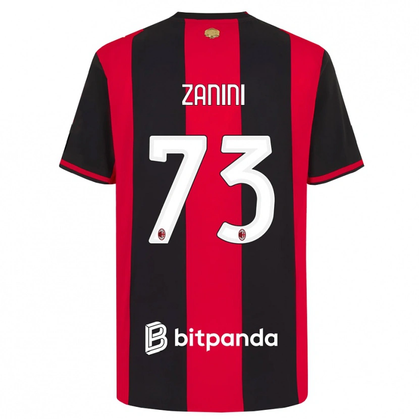 Danxen Mujer Camiseta Paola Zanini #73 Rojo Negro Blanco 1ª Equipación 2026/27 La Camisa
