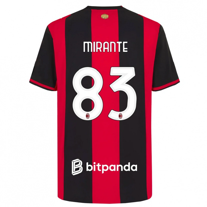 Danxen Mujer Camiseta Antonio Mirante #83 Rojo Negro Blanco 1ª Equipación 2026/27 La Camisa