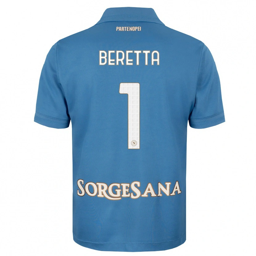 Danxen Mujer Camiseta Beatrice Beretta #1 Azul Neblina Blanco 1ª Equipación 2026/27 La Camisa