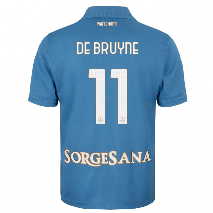Danxen Mujer Camiseta Kevin De Bruyne #11 Azul Neblina Blanco 1ª Equipación 2026/27 La Camisa