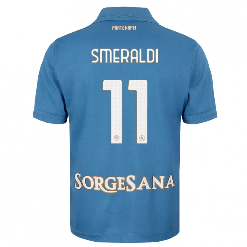 Danxen Mujer Camiseta Andrea Smeraldi #11 Azul Neblina Blanco 1ª Equipación 2026/27 La Camisa