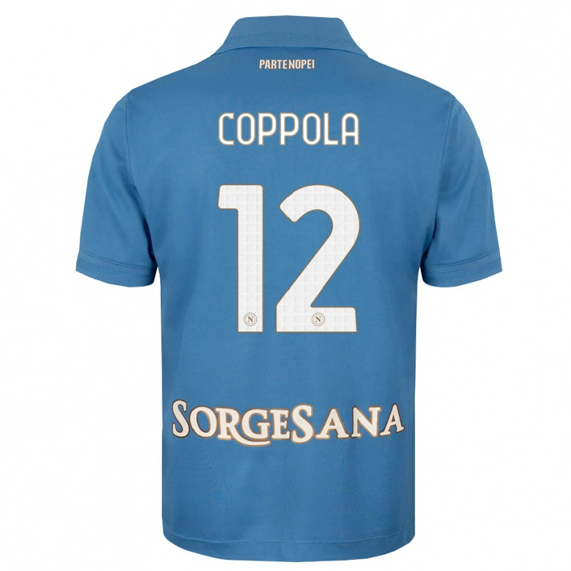 Danxen Mujer Camiseta Bernard Coppola #12 Azul Neblina Blanco 1ª Equipación 2026/27 La Camisa