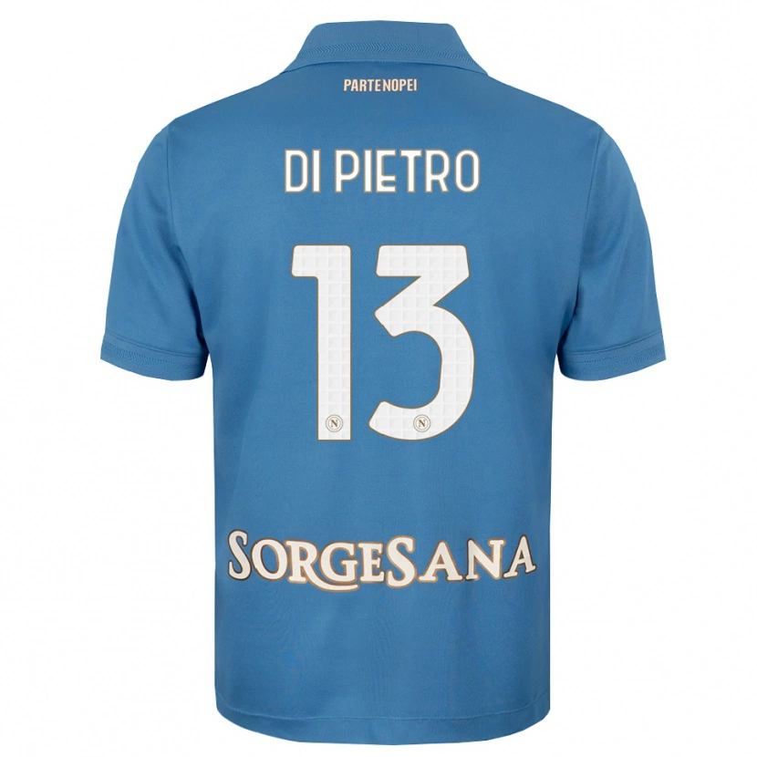 Danxen Mujer Camiseta Ciro Di Pietro #13 Azul Neblina Blanco 1ª Equipación 2026/27 La Camisa