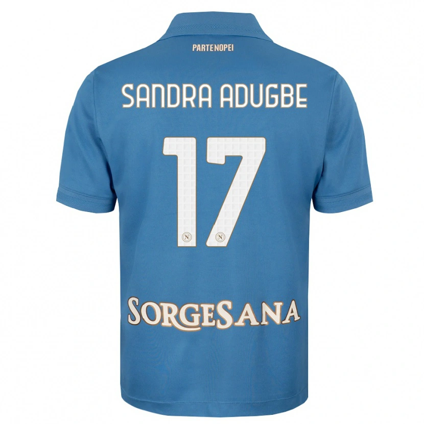 Danxen Mujer Camiseta Olamide Sandra Adugbe #17 Azul Neblina Blanco 1ª Equipación 2026/27 La Camisa