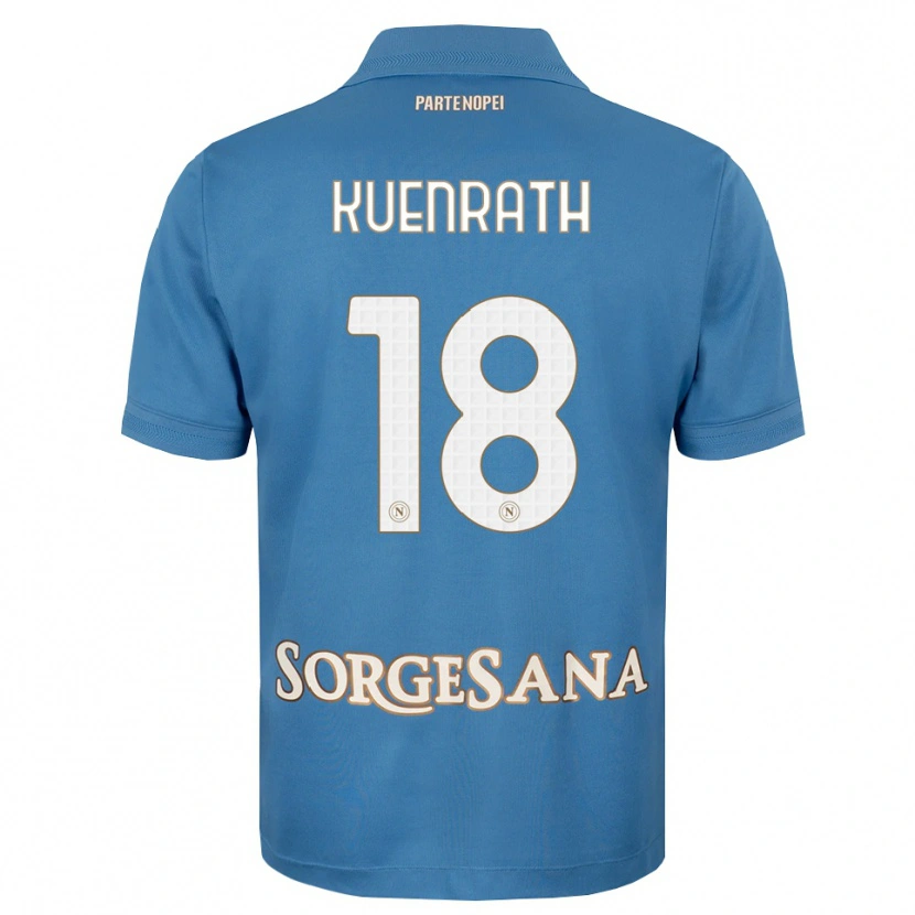 Danxen Mujer Camiseta Melanie Kuenrath #18 Azul Neblina Blanco 1ª Equipación 2026/27 La Camisa
