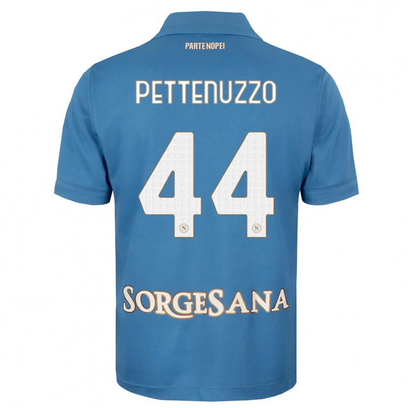 Danxen Mujer Camiseta Tecla Pettenuzzo #44 Azul Neblina Blanco 1ª Equipación 2026/27 La Camisa