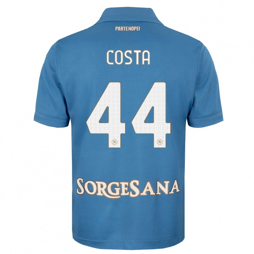 Danxen Mujer Camiseta Filippo Costa #44 Azul Neblina Blanco 1ª Equipación 2026/27 La Camisa