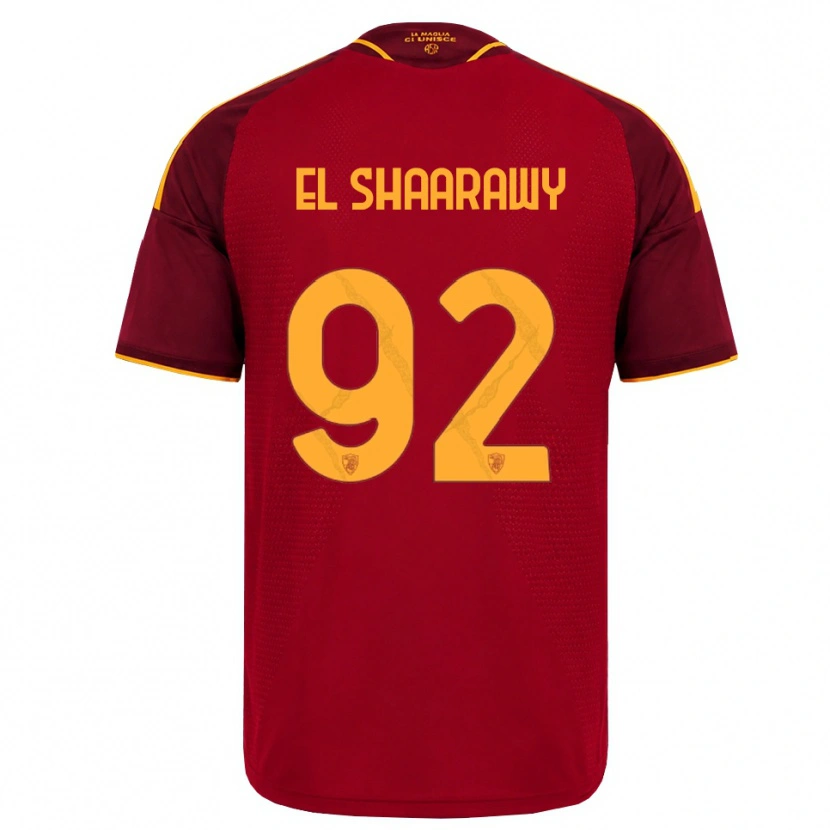 Danxen Mujer Camiseta Stephan El Shaarawy #92 Rojo Dorado Amarillo 1ª Equipación 2026/27 La Camisa