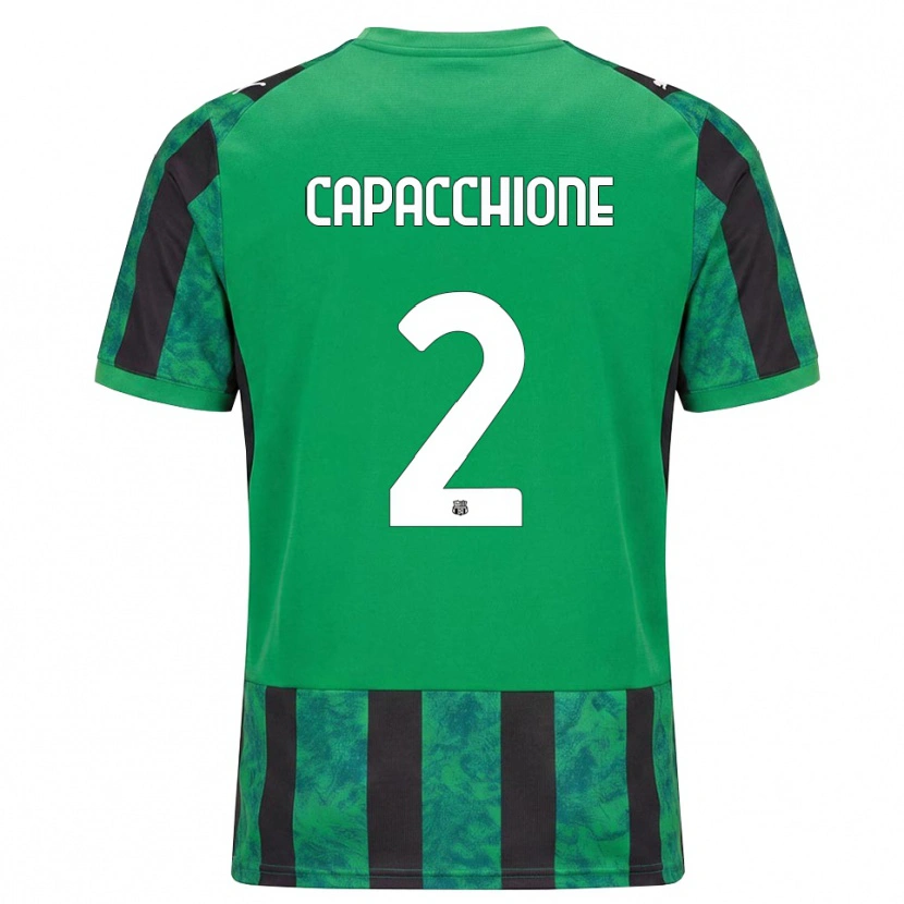 Danxen Mujer Camiseta Cristian Capacchione #2 Verde Negro Blanco 1ª Equipación 2026/27 La Camisa