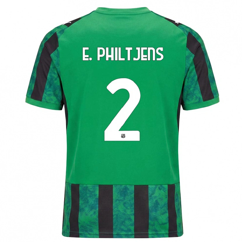 Danxen Mujer Camiseta Davina Brigitte E. Philtjens #2 Verde Negro Blanco 1ª Equipación 2026/27 La Camisa
