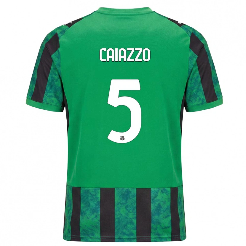 Danxen Mujer Camiseta Sara Caiazzo #5 Verde Negro Blanco 1ª Equipación 2026/27 La Camisa