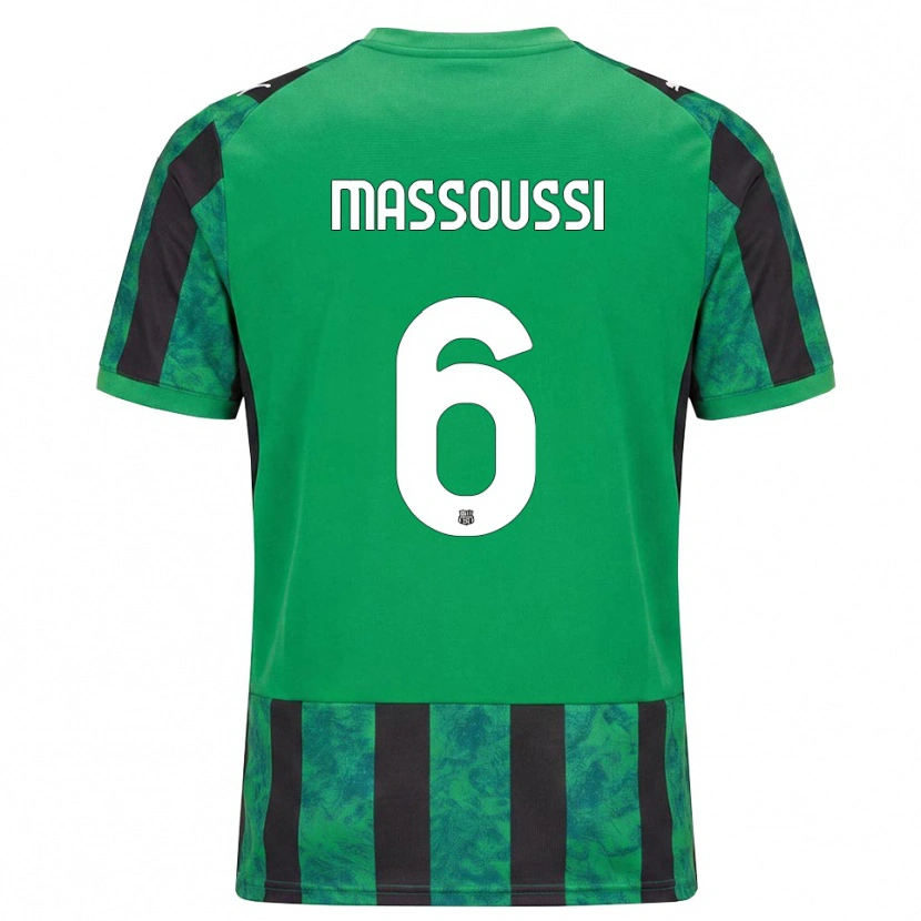Danxen Mujer Camiseta Zaid Massoussi #6 Verde Negro Blanco 1ª Equipación 2026/27 La Camisa