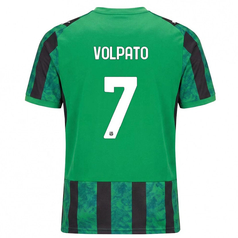 Danxen Mujer Camiseta Cristian Volpato #7 Verde Negro Blanco 1ª Equipación 2026/27 La Camisa
