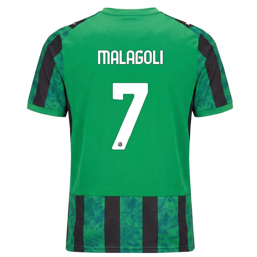 Danxen Mujer Camiseta Mattia Malagoli #7 Verde Negro Blanco 1ª Equipación 2026/27 La Camisa