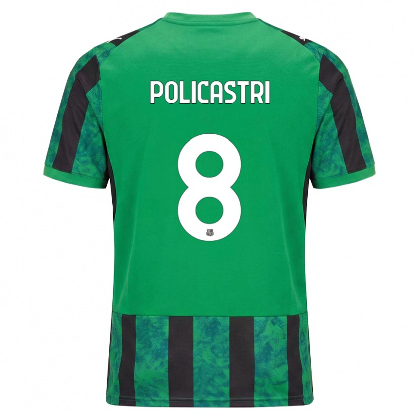 Danxen Mujer Camiseta Giuseppe Policastri #8 Verde Negro Blanco 1ª Equipación 2026/27 La Camisa