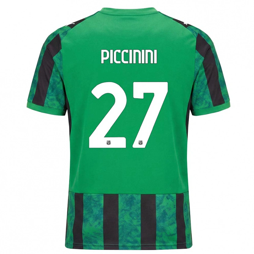 Danxen Mujer Camiseta Stefano Piccinini #27 Verde Negro Blanco 1ª Equipación 2026/27 La Camisa
