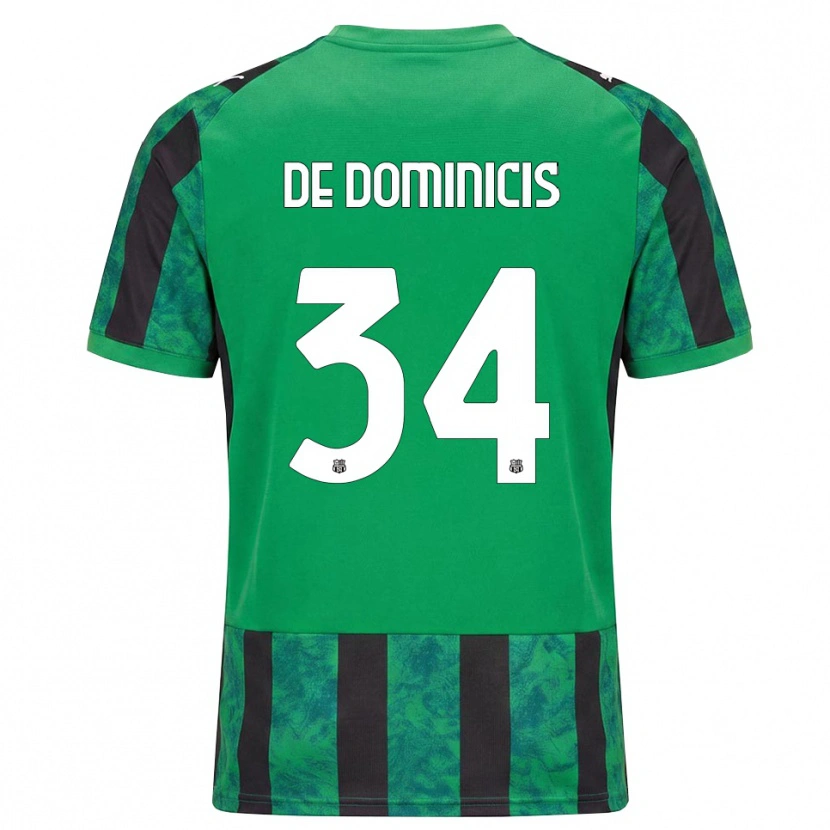 Danxen Mujer Camiseta Diego De Dominicis #34 Verde Negro Blanco 1ª Equipación 2026/27 La Camisa