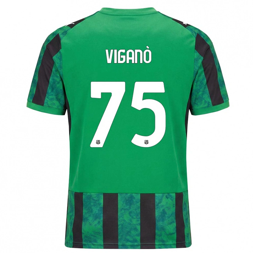 Danxen Mujer Camiseta Lorenzo Viganò #75 Verde Negro Blanco 1ª Equipación 2026/27 La Camisa