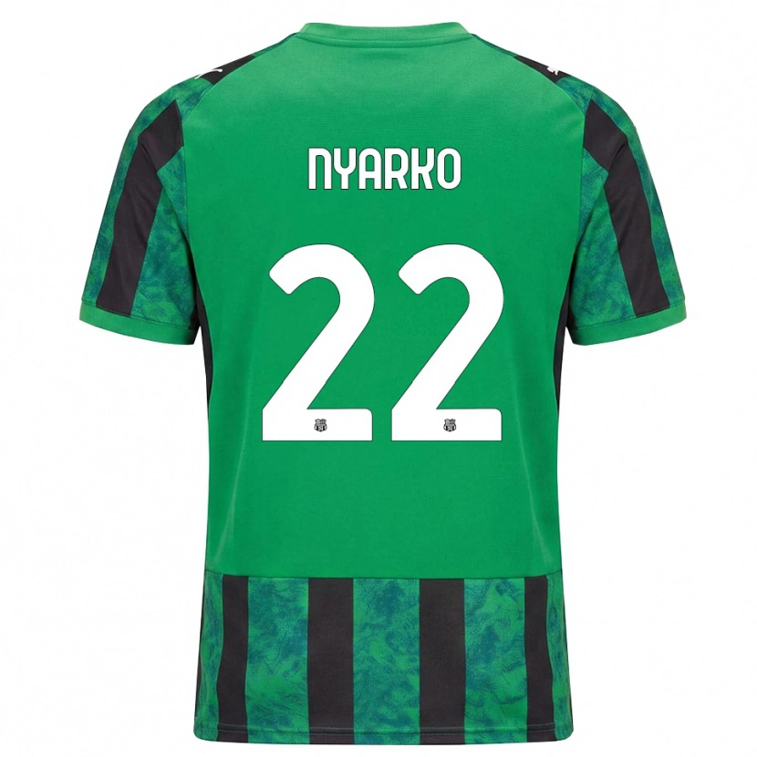Danxen Mujer Camiseta Lorenzo Nyarko #22 Verde Negro Blanco 1ª Equipación 2026/27 La Camisa