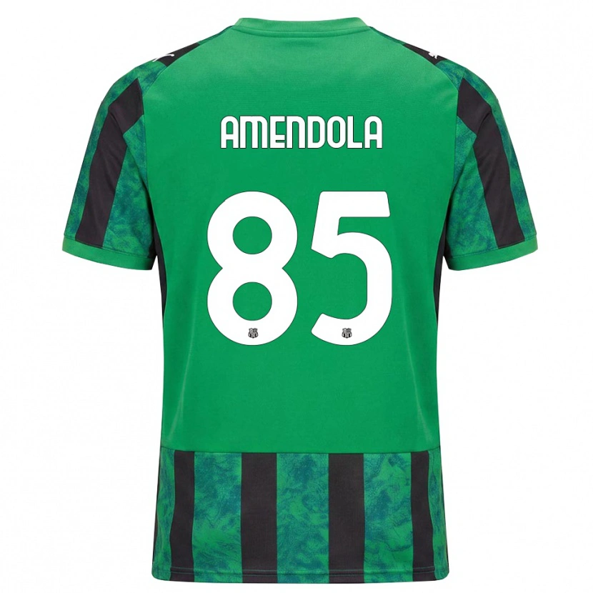 Danxen Mujer Camiseta Catello Amendola #85 Verde Negro Blanco 1ª Equipación 2026/27 La Camisa