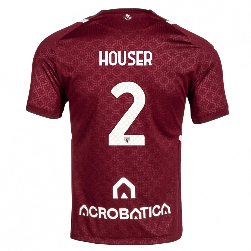 Danxen Mujer Camiseta Matej Houser #2 Burdeos Blanco 1ª Equipación 2026/27 La Camisa