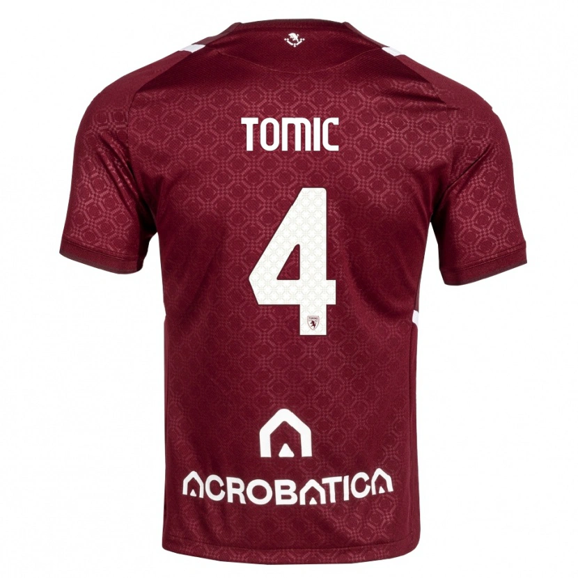 Danxen Mujer Camiseta Luka Tomic #4 Burdeos Blanco 1ª Equipación 2026/27 La Camisa