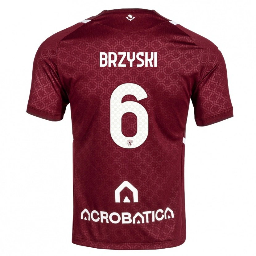 Danxen Mujer Camiseta Igor Brzyski #6 Burdeos Blanco 1ª Equipación 2026/27 La Camisa