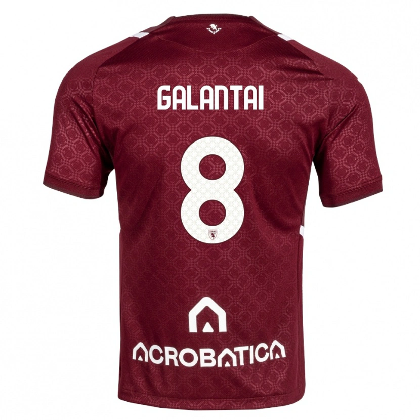 Danxen Mujer Camiseta Tamás Galántai #8 Burdeos Blanco 1ª Equipación 2026/27 La Camisa