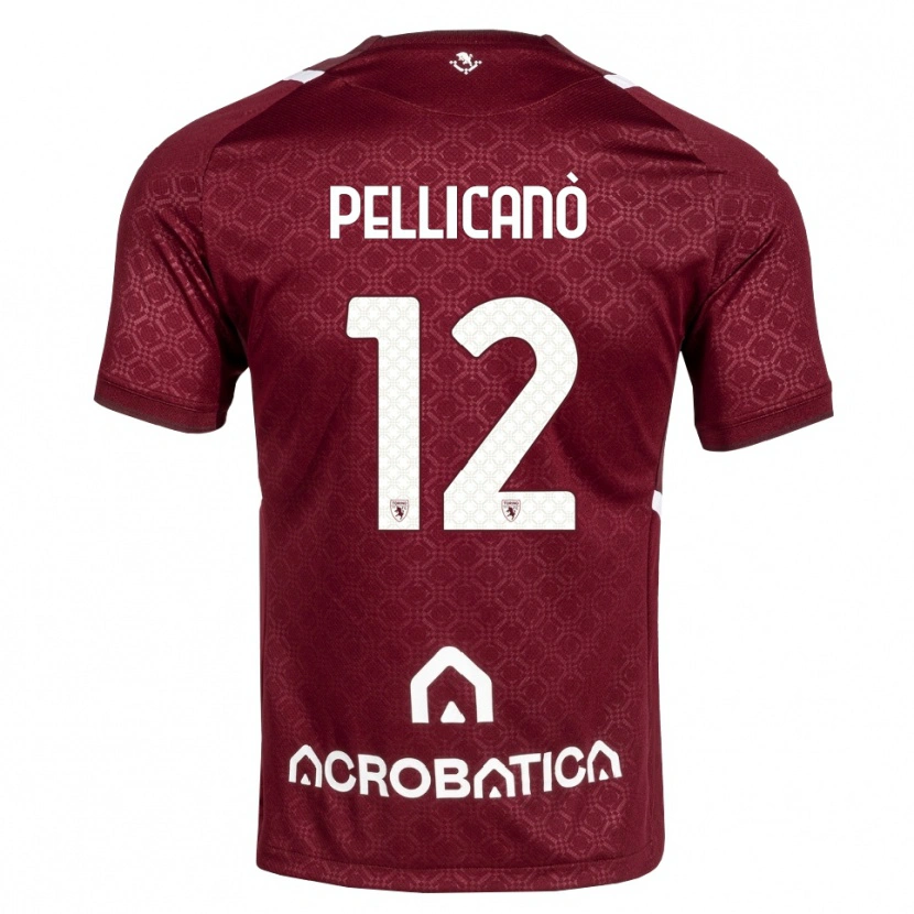 Danxen Mujer Camiseta Pasquale Pellicanò #12 Burdeos Blanco 1ª Equipación 2026/27 La Camisa