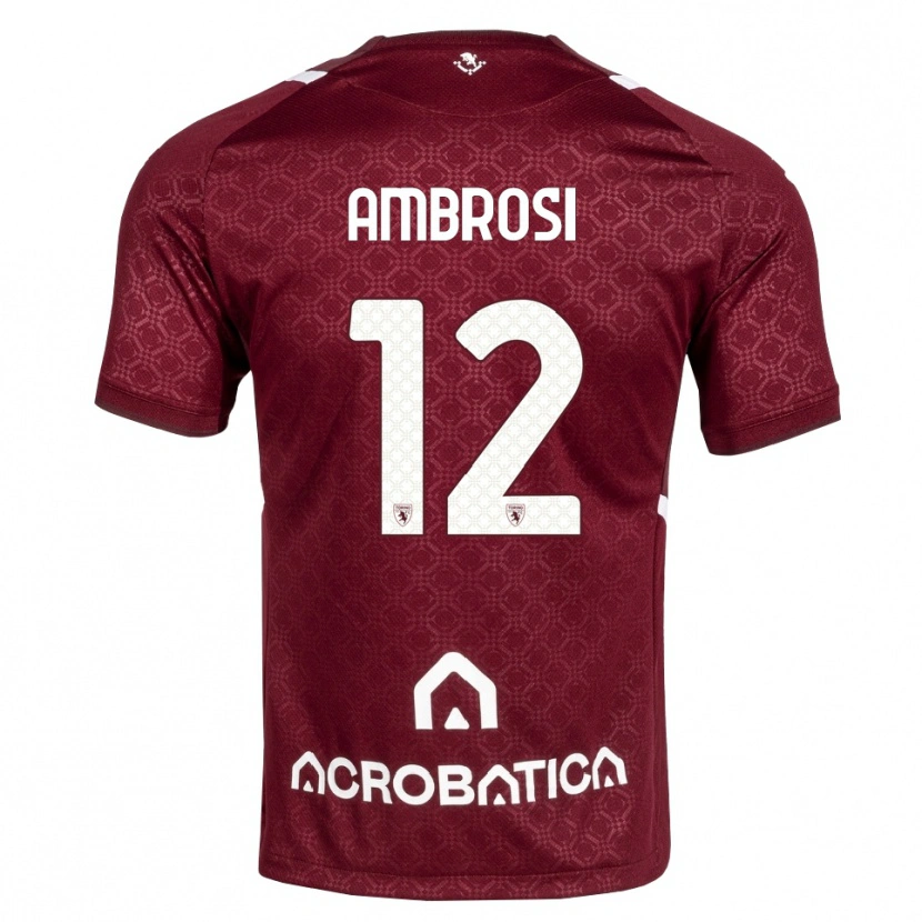 Danxen Mujer Camiseta Martina Ambrosi #12 Burdeos Blanco 1ª Equipación 2026/27 La Camisa