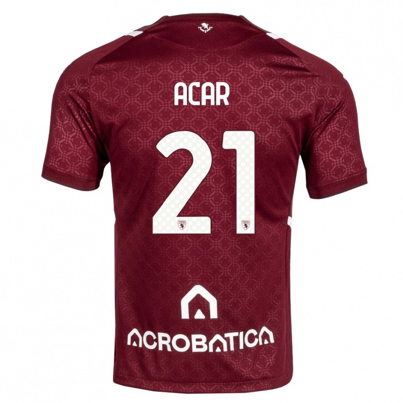 Danxen Mujer Camiseta Emirhan Acar #21 Burdeos Blanco 1ª Equipación 2026/27 La Camisa