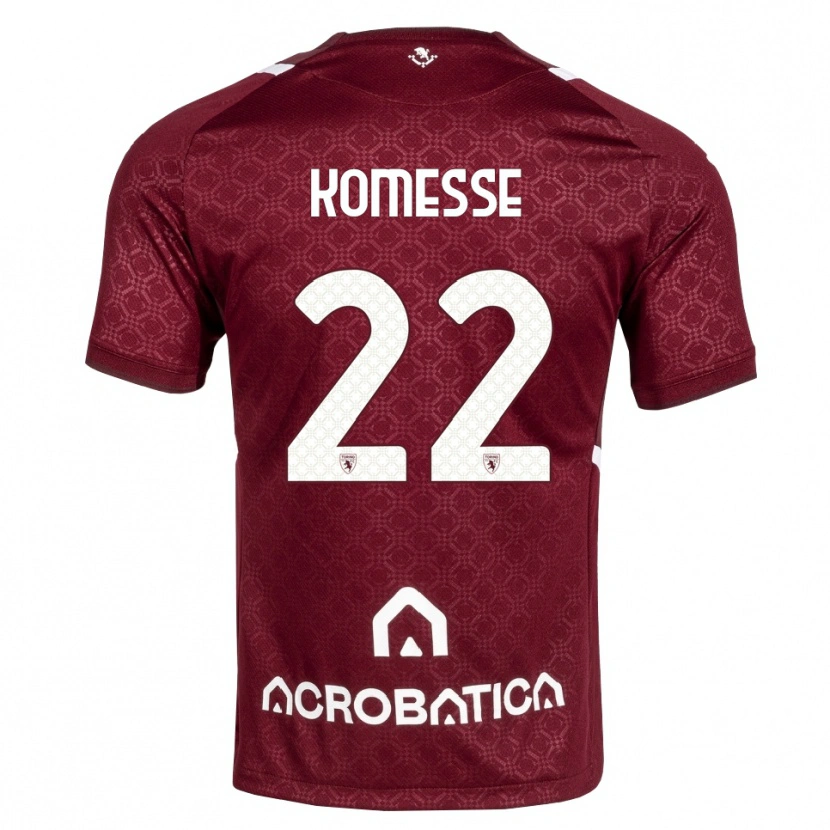 Danxen Mujer Camiseta Josias Sabone Komesse #22 Burdeos Blanco 1ª Equipación 2026/27 La Camisa