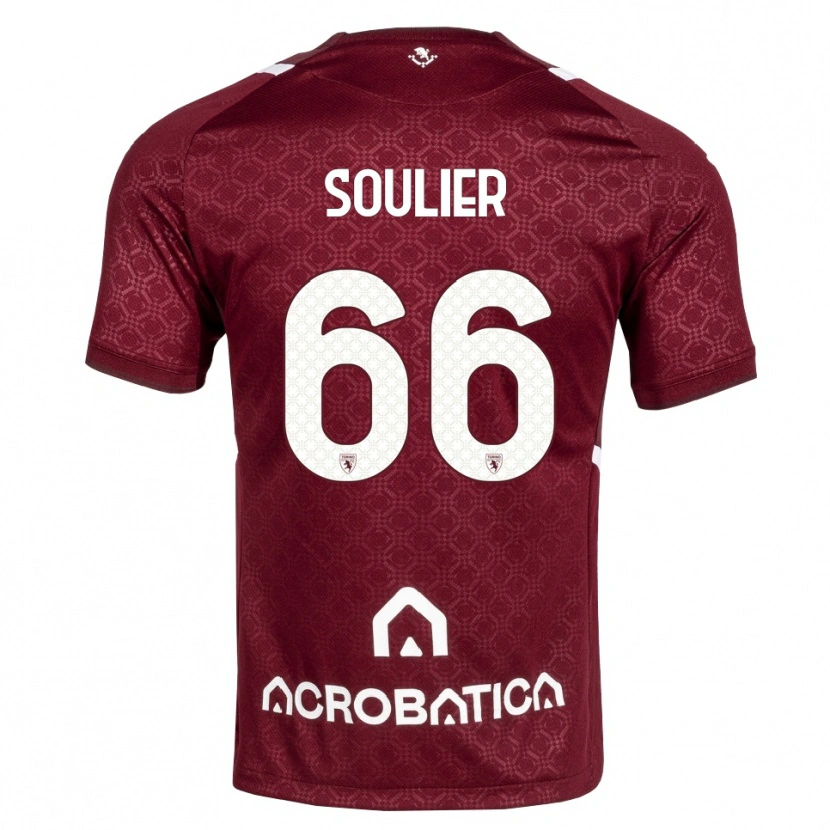 Danxen Mujer Camiseta Evan Soulier #66 Burdeos Blanco 1ª Equipación 2026/27 La Camisa