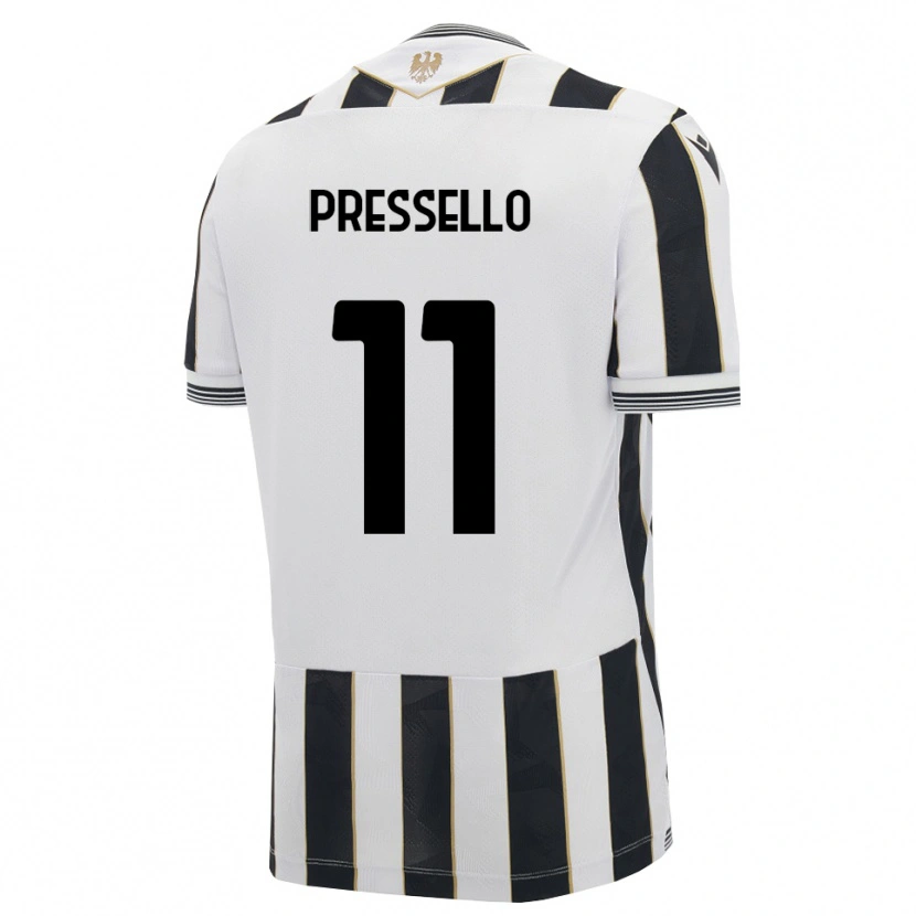 Danxen Mujer Camiseta Matteo Pressello #11 Negro Blanco Rosa 1ª Equipación 2026/27 La Camisa