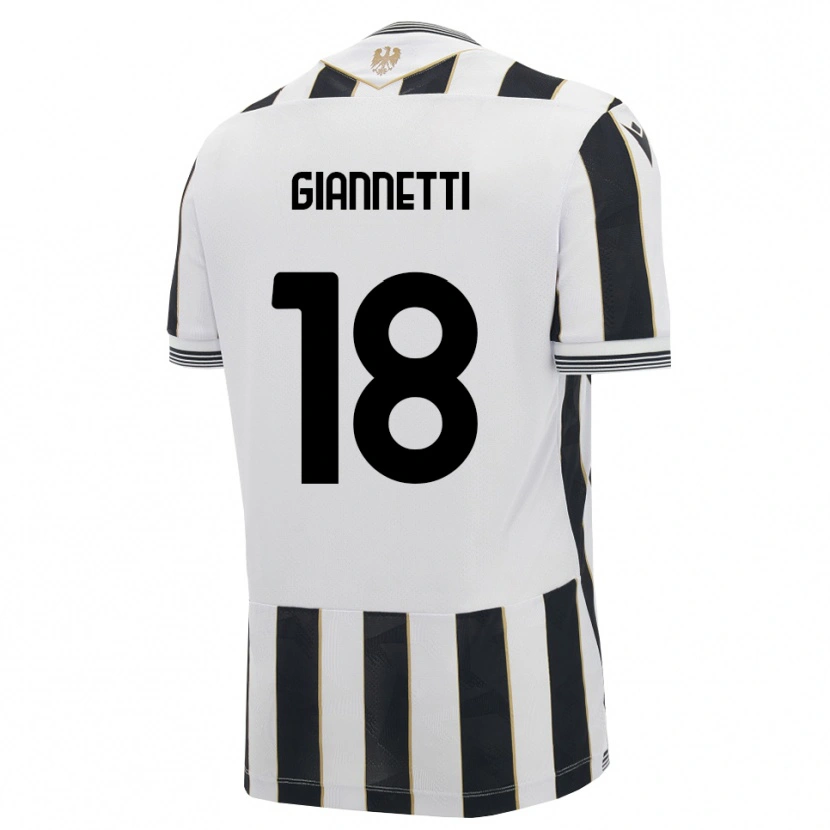Danxen Mujer Camiseta Lautaro Giannetti #18 Negro Blanco Rosa 1ª Equipación 2026/27 La Camisa