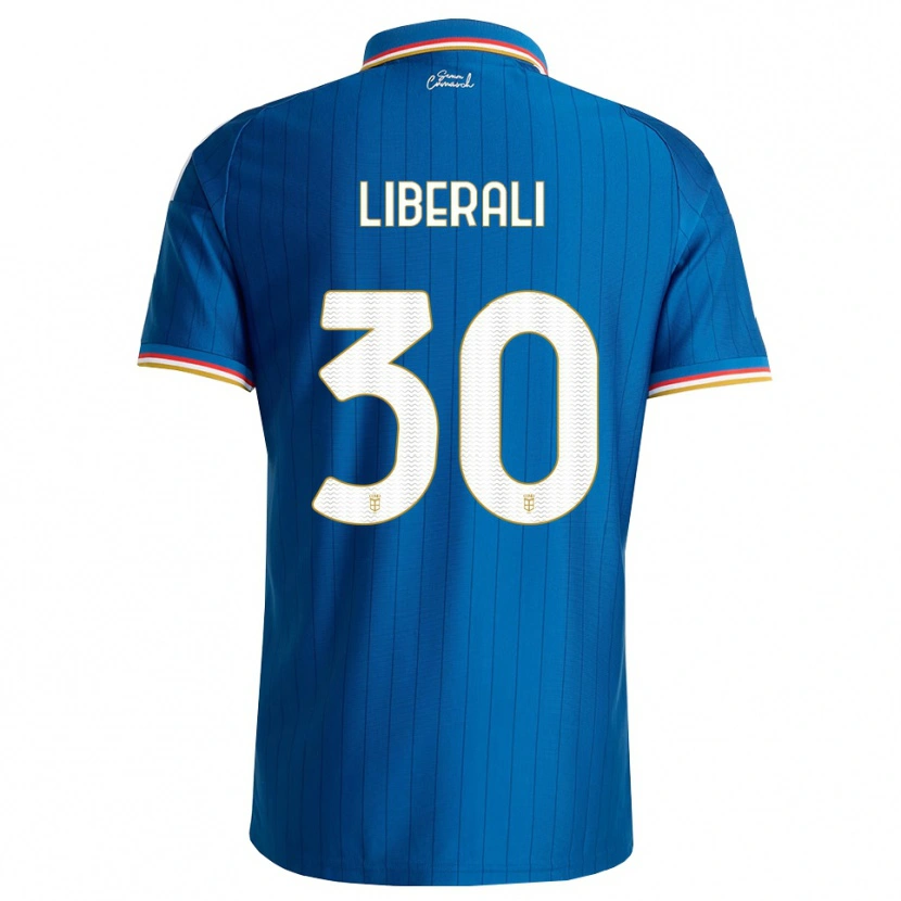 Danxen Mujer Camiseta Mattia Liberali #30 Azul Blanco Rojo 1ª Equipación 2026/27 La Camisa