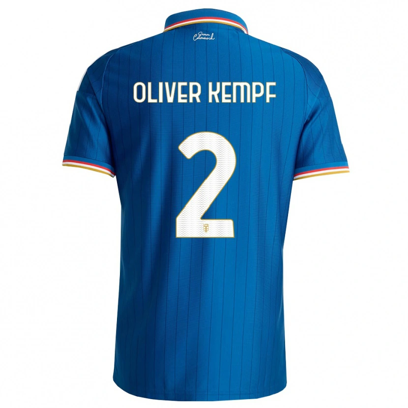 Danxen Mujer Camiseta Marc Oliver Kempf #2 Azul Blanco Rojo 1ª Equipación 2026/27 La Camisa