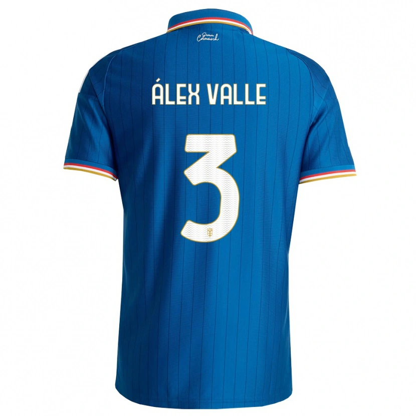 Danxen Mujer Camiseta Álex Valle #3 Azul Blanco Rojo 1ª Equipación 2026/27 La Camisa