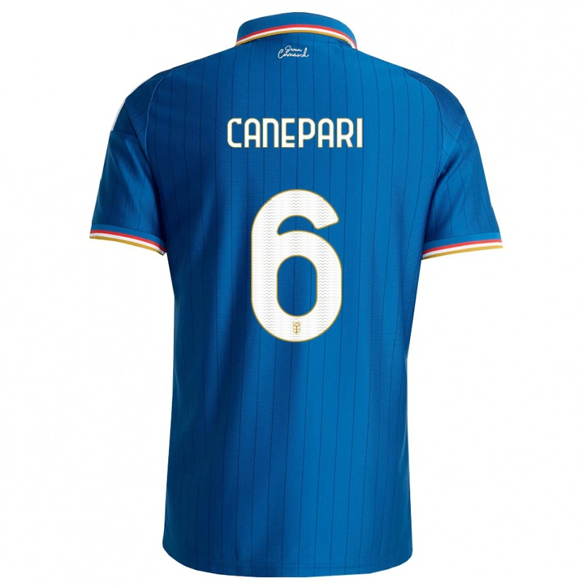 Danxen Mujer Camiseta Lorenzo Canepari #6 Azul Blanco Rojo 1ª Equipación 2026/27 La Camisa