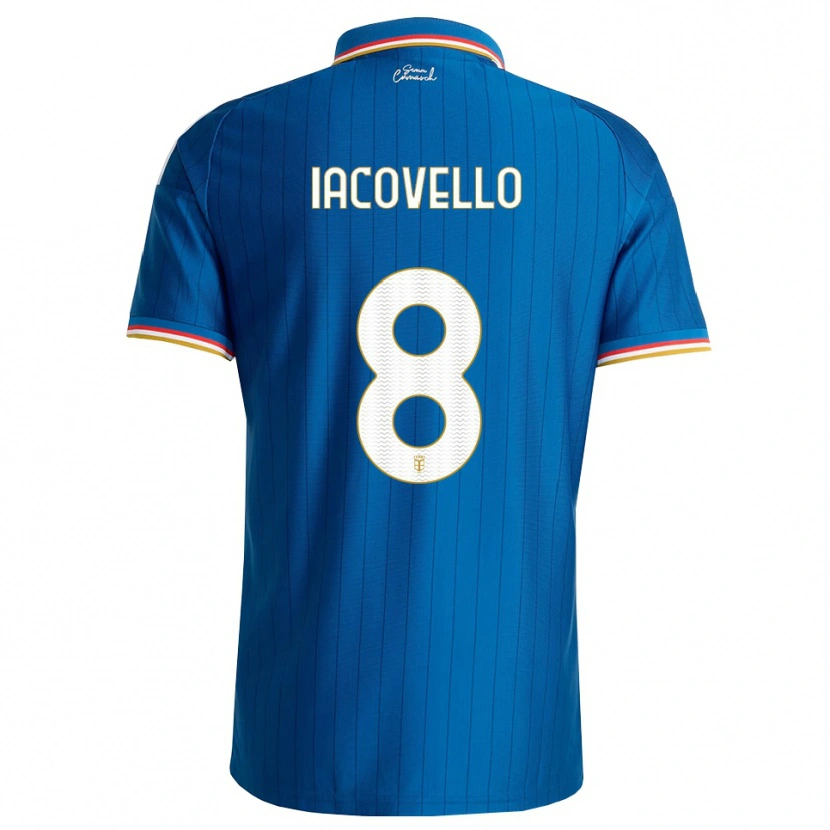Danxen Mujer Camiseta Mattia Iacovello #8 Azul Blanco Rojo 1ª Equipación 2026/27 La Camisa