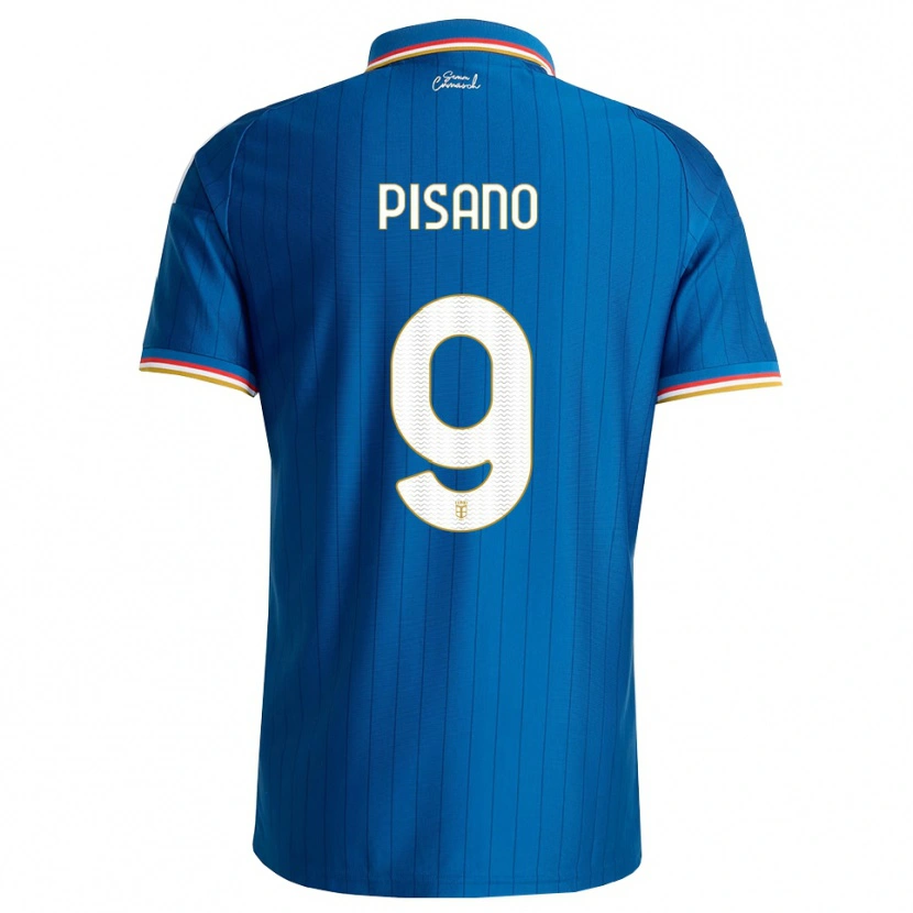 Danxen Mujer Camiseta Manuel Pisano #9 Azul Blanco Rojo 1ª Equipación 2026/27 La Camisa